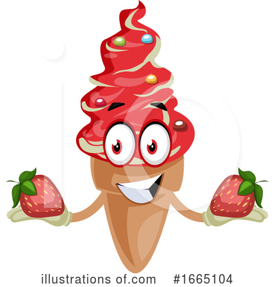 Royalty-Free (RF) Ice Cream Cone Clipart Illustration by Morphart Creations - Stock Sample #1665104