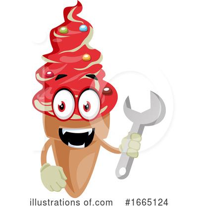 Royalty-Free (RF) Ice Cream Cone Clipart Illustration by Morphart Creations - Stock Sample #1665124