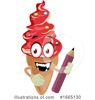Royalty-Free (RF) Ice Cream Cone Clipart Illustration by Morphart Creations - Stock Sample #1665130