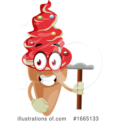 Royalty-Free (RF) Ice Cream Cone Clipart Illustration by Morphart Creations - Stock Sample #1665133