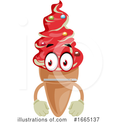 Royalty-Free (RF) Ice Cream Cone Clipart Illustration by Morphart Creations - Stock Sample #1665137