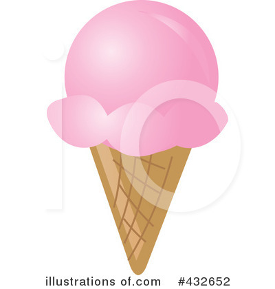 Royalty-Free (RF) Ice Cream Cone Clipart Illustration by Pams Clipart - Stock Sample #432652