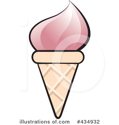 Royalty-Free (RF) Ice Cream Cone Clipart Illustration by Lal Perera - Stock Sample #434932