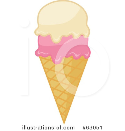 Royalty-Free (RF) Ice Cream Cone Clipart Illustration by Rosie Piter - Stock Sample #63051
