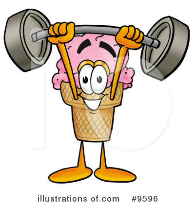 Royalty-Free (RF) Ice Cream Cone Clipart Illustration by Mascot Junction - Stock Sample #9596