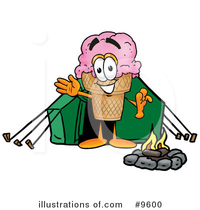 Royalty-Free (RF) Ice Cream Cone Clipart Illustration by Mascot Junction - Stock Sample #9600