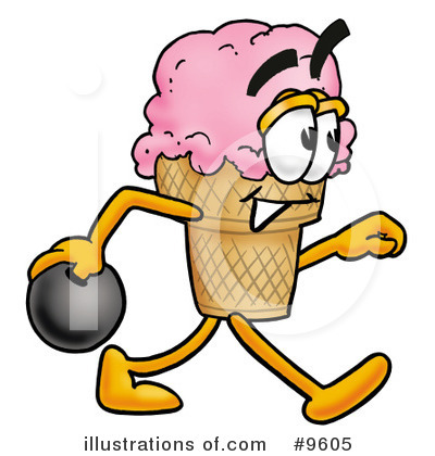 Royalty-Free (RF) Ice Cream Cone Clipart Illustration by Mascot Junction - Stock Sample #9605