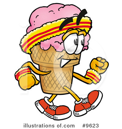 Royalty-Free (RF) Ice Cream Cone Clipart Illustration by Mascot Junction - Stock Sample #9623