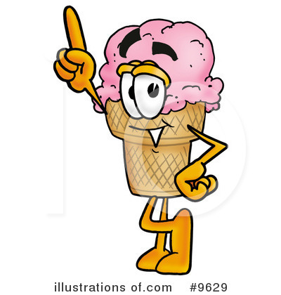 Ice Cream Cone Clipart #9629 by Mascot Junction