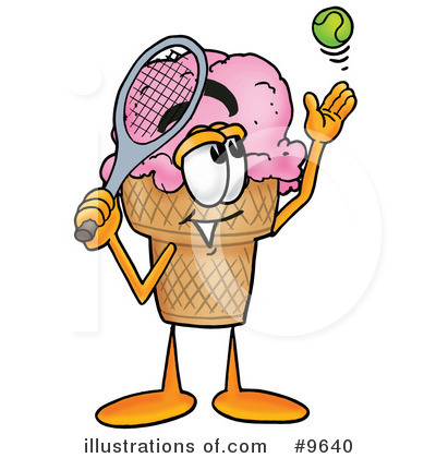 Royalty-Free (RF) Ice Cream Cone Clipart Illustration by Mascot Junction - Stock Sample #9640