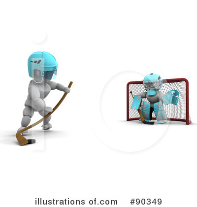 Royalty-Free (RF) Ice Hockey Clipart Illustration by KJ Pargeter - Stock Sample #90349