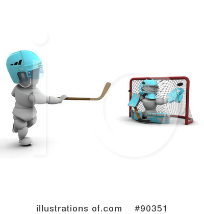 Royalty-Free (RF) Ice Hockey Clipart Illustration by KJ Pargeter - Stock Sample #90351