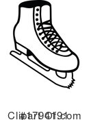 Ice Skate Clipart #1794191 by patrimonio
