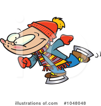 Royalty-Free (RF) Ice Skating Clipart Illustration by toonaday - Stock Sample #1048048