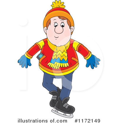 Royalty-Free (RF) Ice Skating Clipart Illustration by Alex Bannykh - Stock Sample #1172149