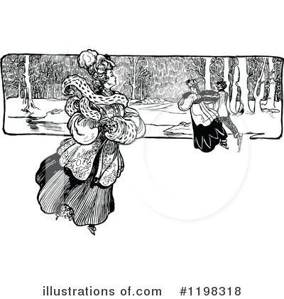 Royalty-Free (RF) Ice Skating Clipart Illustration by Prawny Vintage - Stock Sample #1198318