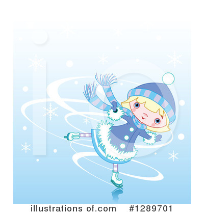Royalty-Free (RF) Ice Skating Clipart Illustration by Pushkin - Stock Sample #1289701