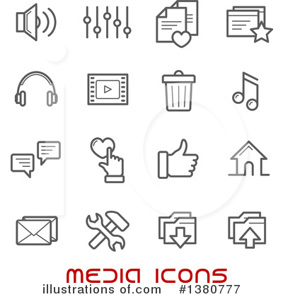 Headphones Clipart #1380777 by Vector Tradition SM