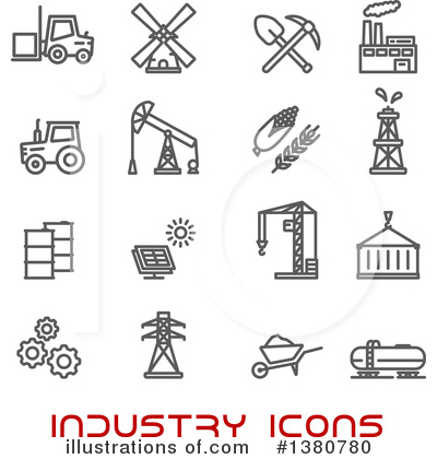 Forklift Clipart #1380780 by Vector Tradition SM