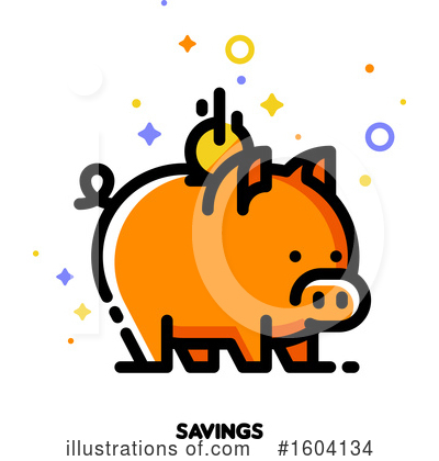 Piggy Bank Clipart #1604134 by elena