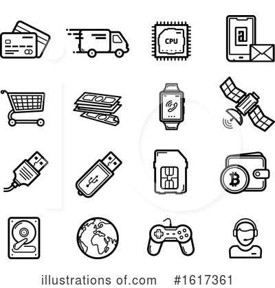Flash Drive Clipart #1617361 by Vector Tradition SM