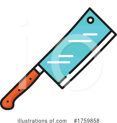 Meat Cleaver Clipart #1759858 by Vector Tradition SM