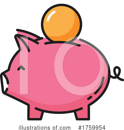 Piggy Bank Clipart #1759954 by Vector Tradition SM