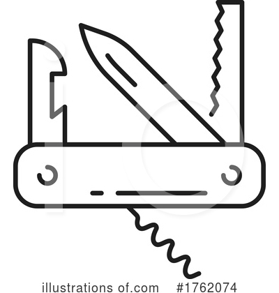 Swiss Army Knife Clipart #1762074 by Vector Tradition SM