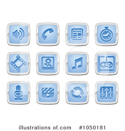 Royalty-Free (RF) Icons Clipart Illustration by AtStockIllustration - Stock Sample #1050181