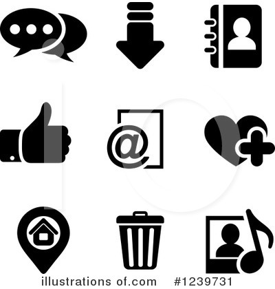 Royalty-Free (RF) Icons Clipart Illustration by Vector Tradition SM - Stock Sample #1239731
