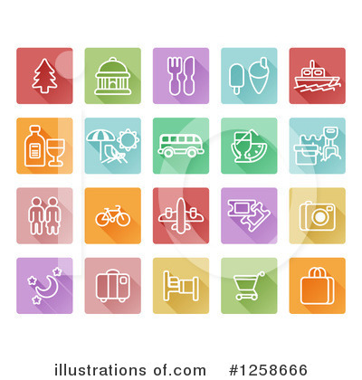 Royalty-Free (RF) Icons Clipart Illustration by AtStockIllustration - Stock Sample #1258666