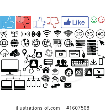 Royalty-Free (RF) Icons Clipart Illustration by dero - Stock Sample #1607568