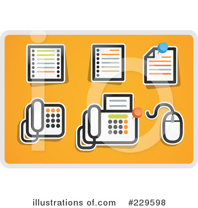 Royalty-Free (RF) Icons Clipart Illustration by Qiun - Stock Sample #229598