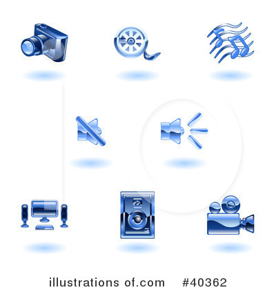 Royalty-Free (RF) Icons Clipart Illustration by AtStockIllustration - Stock Sample #40362