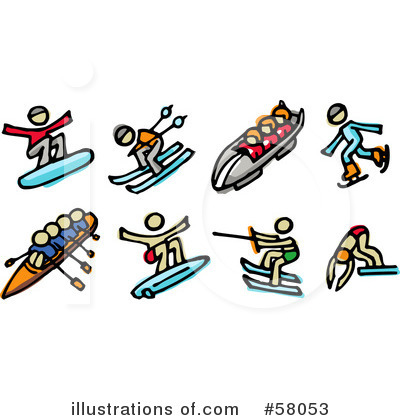 Royalty-Free (RF) Icons Clipart Illustration by NL shop - Stock Sample #58053