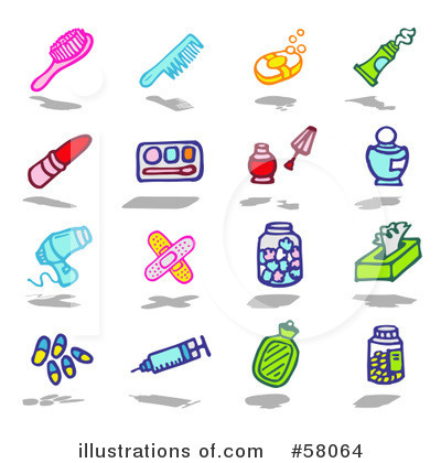 Royalty-Free (RF) Icons Clipart Illustration by NL shop - Stock Sample #58064