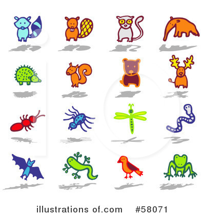 Royalty-Free (RF) Icons Clipart Illustration by NL shop - Stock Sample #58071