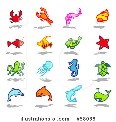 Royalty-Free (RF) Icons Clipart Illustration by NL shop - Stock Sample #58088