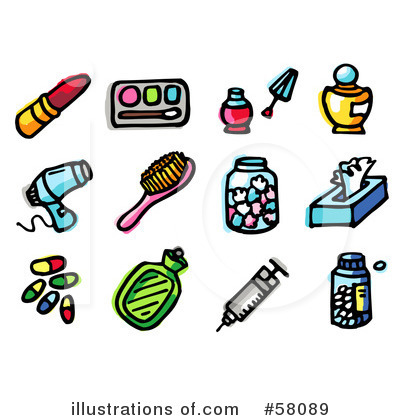 Royalty-Free (RF) Icons Clipart Illustration by NL shop - Stock Sample #58089