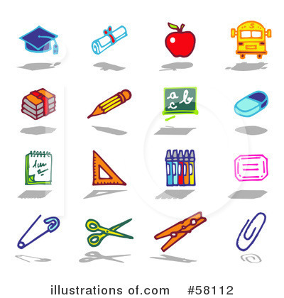 Royalty-Free (RF) Icons Clipart Illustration by NL shop - Stock Sample #58112