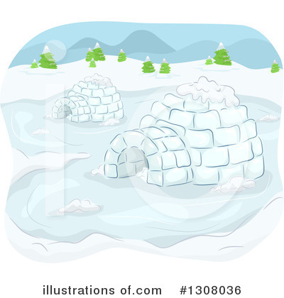 Royalty-Free (RF) Igloo Clipart Illustration by BNP Design Studio - Stock Sample #1308036