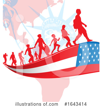 American Flag Clipart #1643414 by Domenico Condello