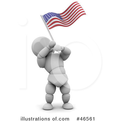 American Flags Clipart #46561 by KJ Pargeter