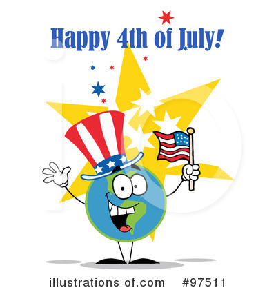 Royalty-Free (RF) Independence Day Clipart Illustration by Hit Toon - Stock Sample #97511
