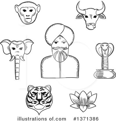 Royalty-Free (RF) Indian Clipart Illustration by Vector Tradition SM - Stock Sample #1371386