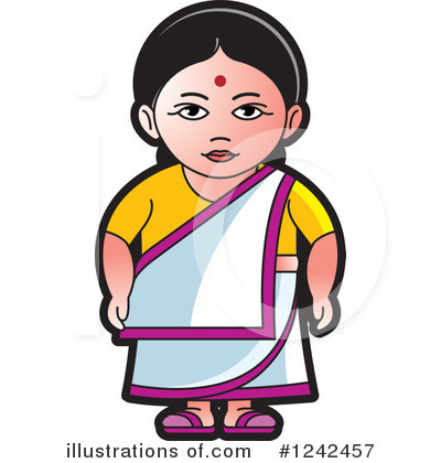 Royalty-Free (RF) Indian Woman Clipart Illustration by Lal Perera - Stock Sample #1242457