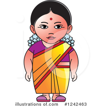 Royalty-Free (RF) Indian Woman Clipart Illustration by Lal Perera - Stock Sample #1242463
