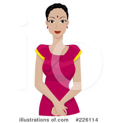 Royalty-Free (RF) Indian Woman Clipart Illustration by BNP Design Studio - Stock Sample #226114
