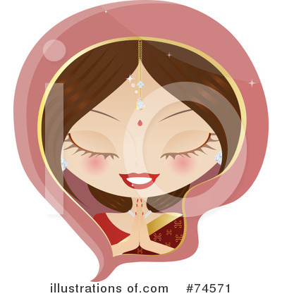 Royalty-Free (RF) Indian Woman Clipart Illustration by Melisende Vector - Stock Sample #74571
