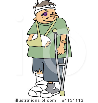 Royalty-Free (RF) Injured Clipart Illustration by djart - Stock Sample #1131113